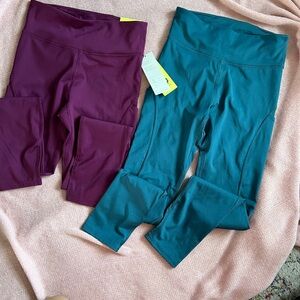 'Women’s Purple and Teal Leggings